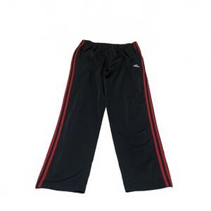 Vintage Adidas Men's Size X Large Black Athletic Pants Red Stripes